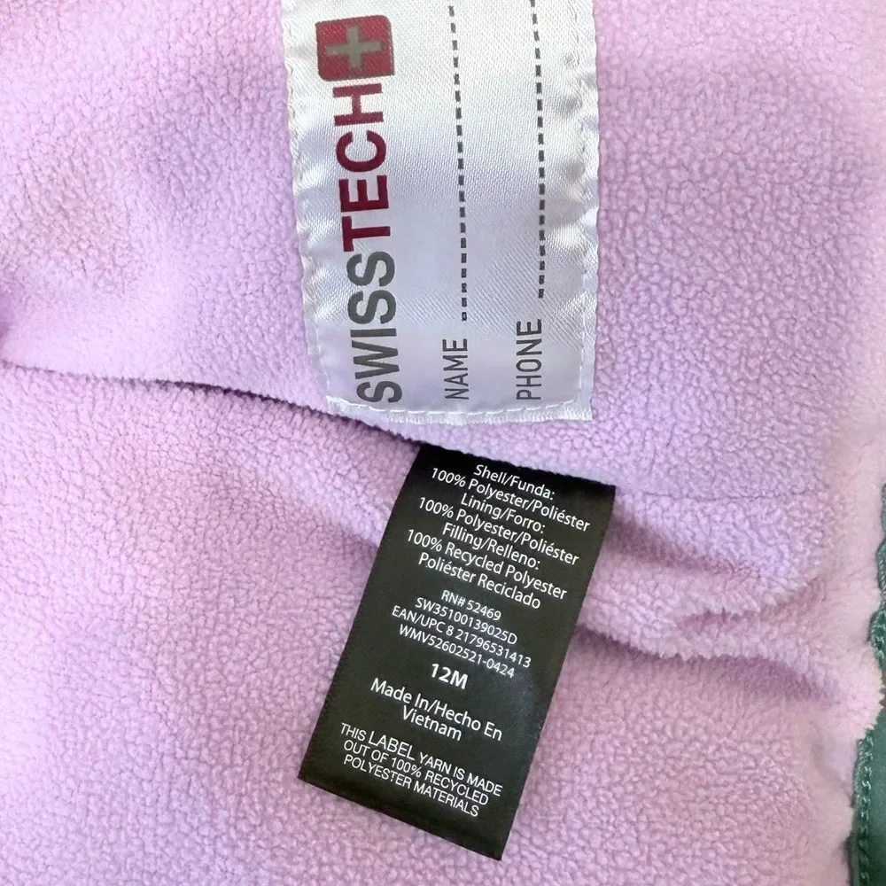 Swiss Tech toddler hooded puffer jacket Size 12M